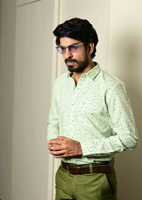 Green Check Shirt (JR-001)